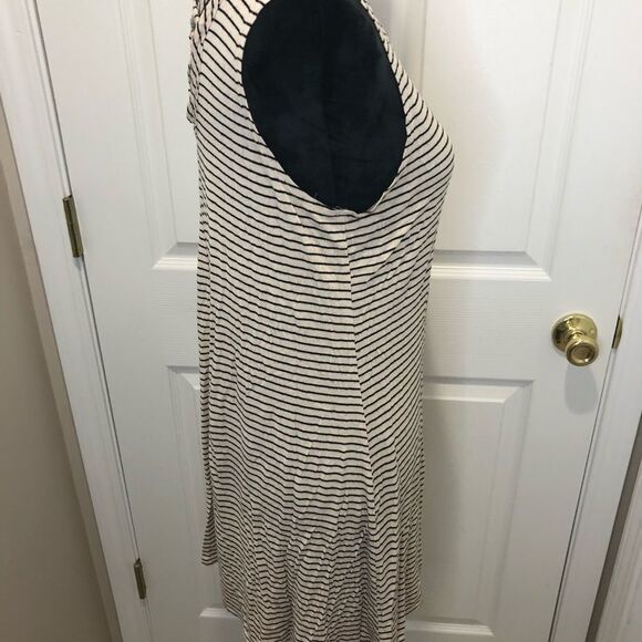 Cream and black striped tank dress size x large - Picture 4 of 8
